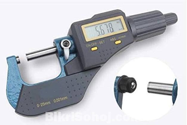 Digital Micrometer 0-25mm With Large Display